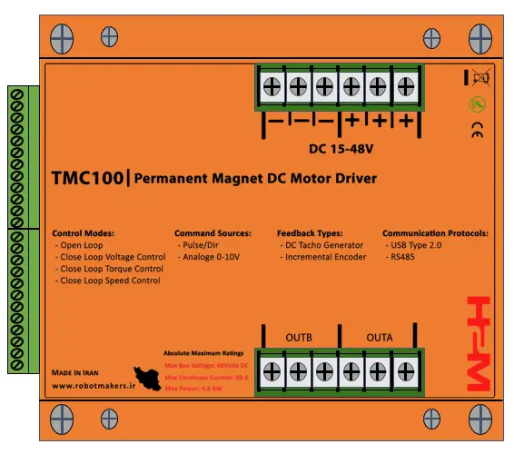نقشه سرو درایور موتور دی سی TMC100